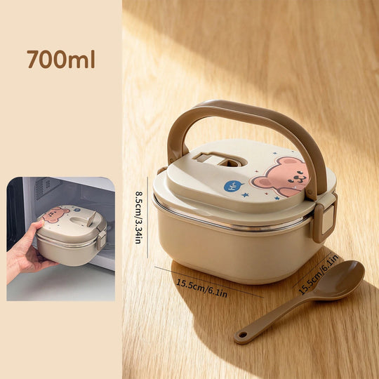 Lunch Box Bento Ours Isotherme en Acier Inoxydable Kalinatur