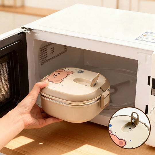 Lunch Box Bento Ours Isotherme en Acier Inoxydable Kalinatur