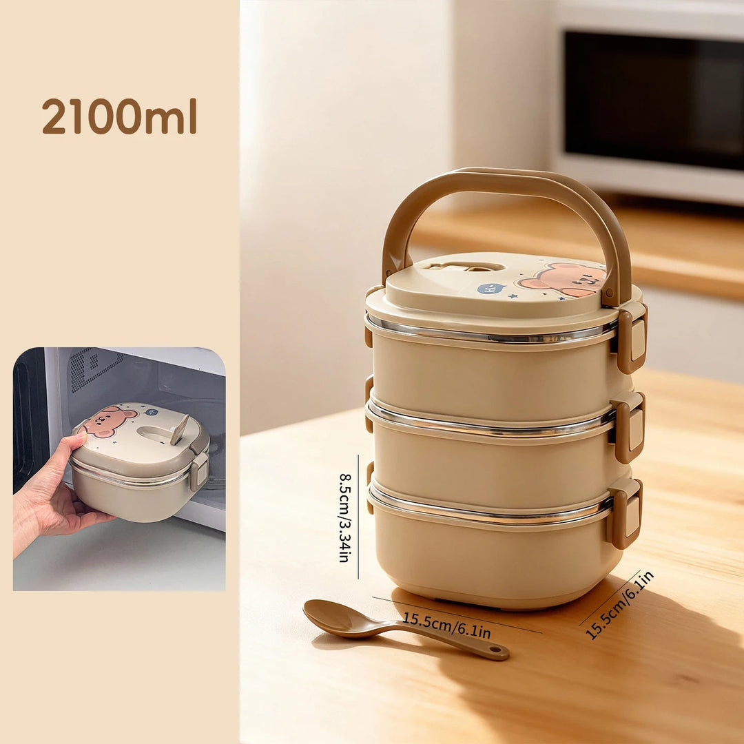 Lunch Box Bento Ours Isotherme en Acier Inoxydable Kalinatur