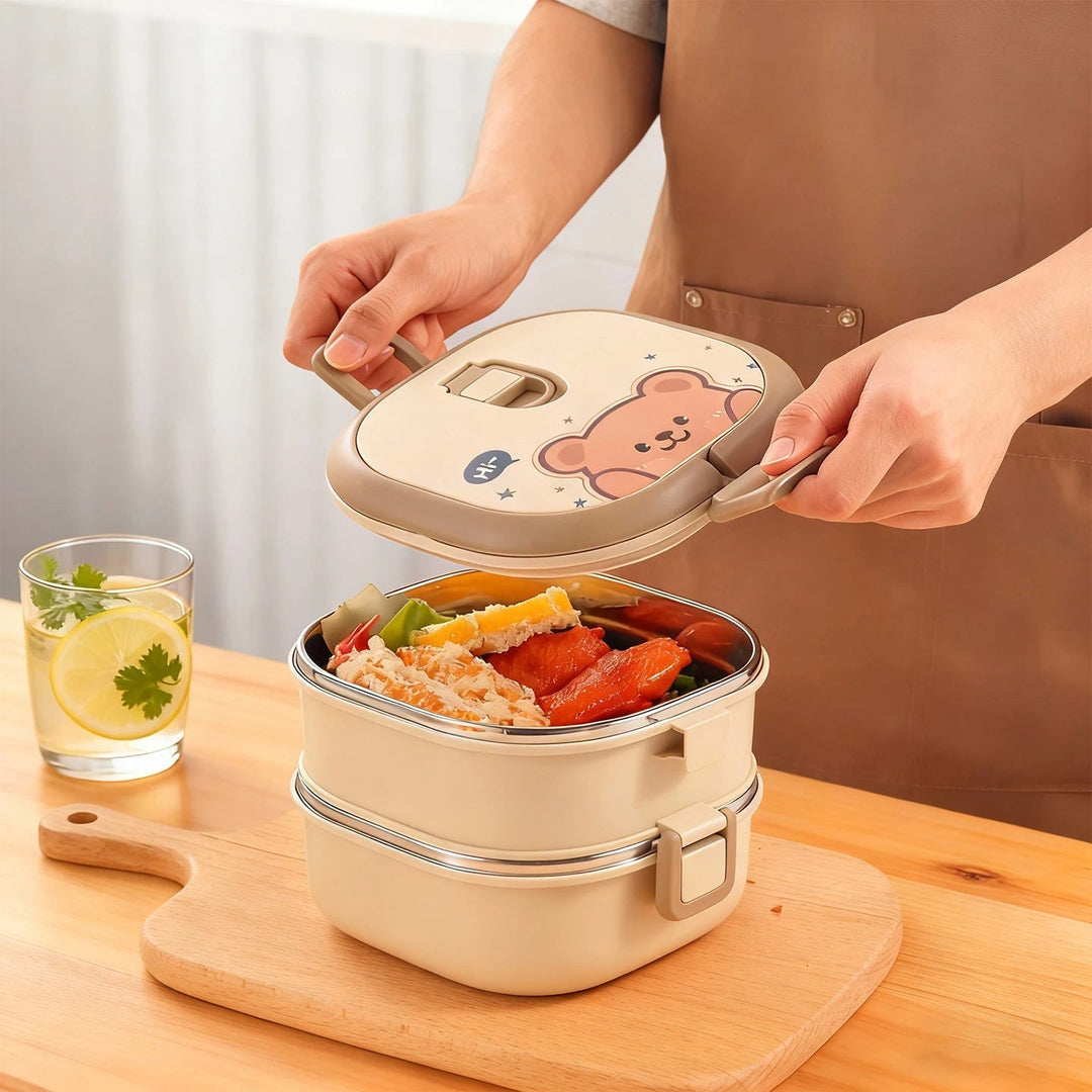 Lunch Box Bento Ours Isotherme en Acier Inoxydable Kalinatur