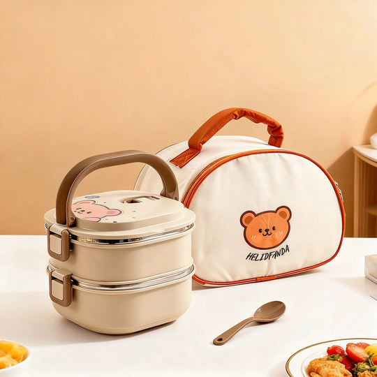Lunch Box Bento Ours Isotherme en Acier Inoxydable Kalinatur