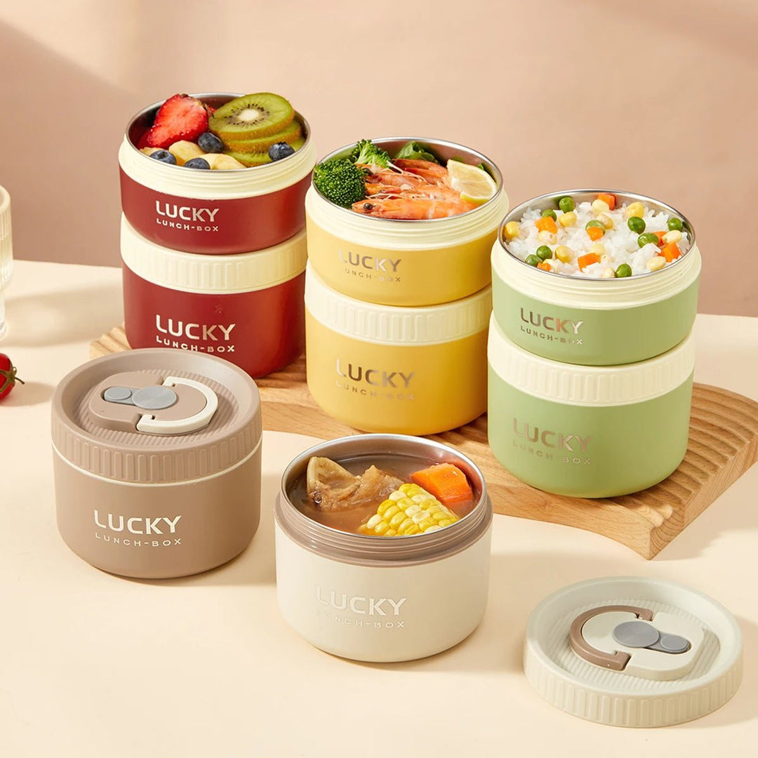 Lunch Box Isotherme Ronde en Acier Inoxydable Kalinatur