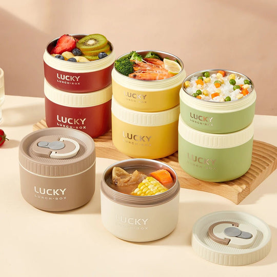 Lunch Box Isotherme Ronde en Acier Inoxydable Kalinatur