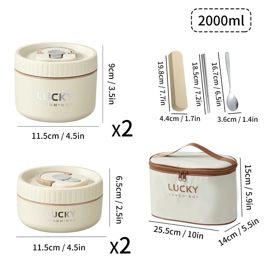 Lunch Box Isotherme Ronde en Acier Inoxydable Kalinatur