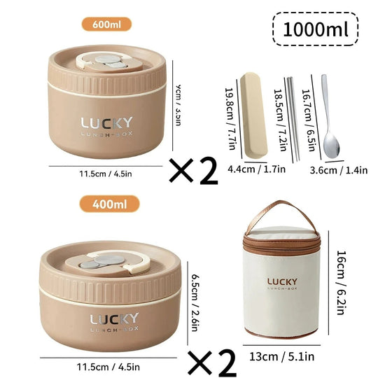 Lunch Box Isotherme Ronde en Acier Inoxydable Kalinatur