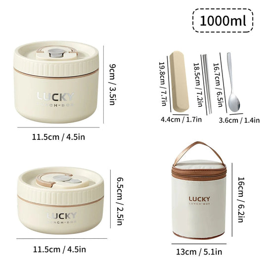 Lunch Box Isotherme Ronde en Acier Inoxydable Kalinatur