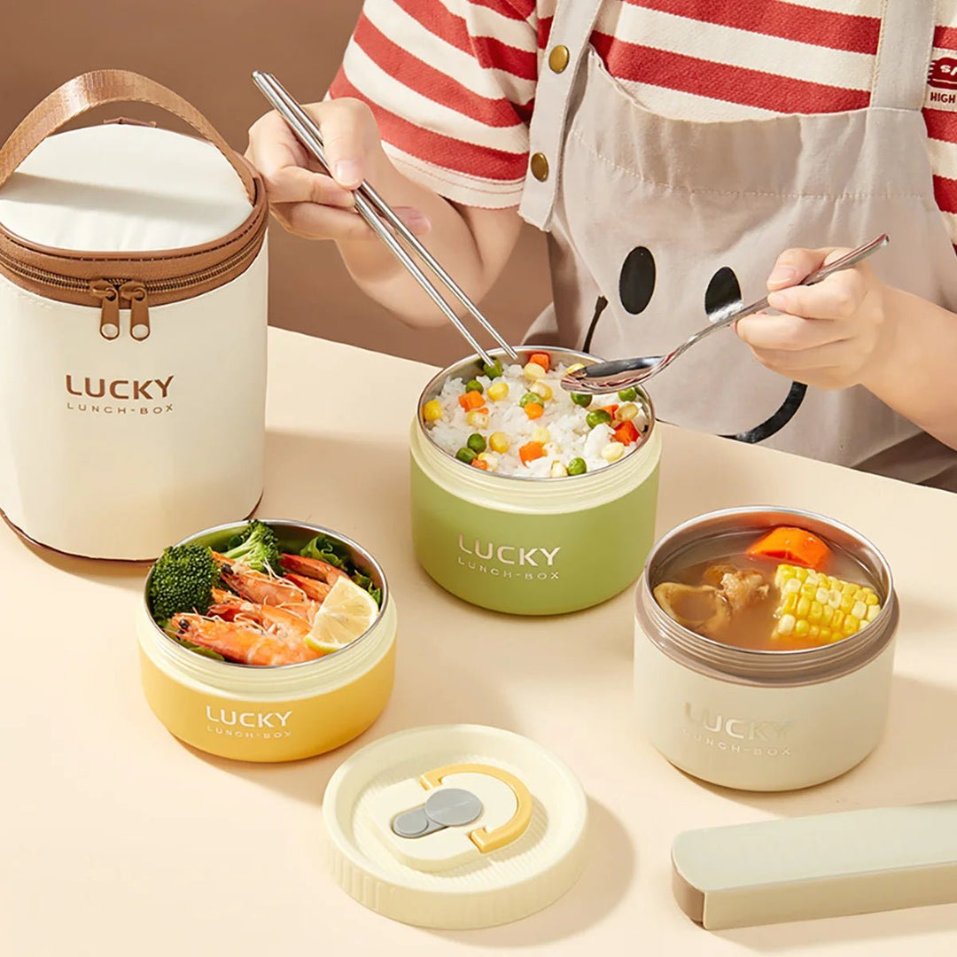 Lunch Box Isotherme Ronde en Acier Inoxydable Kalinatur