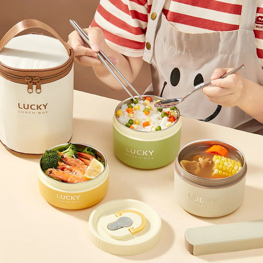 Lunch Box Isotherme Ronde en Acier Inoxydable Kalinatur
