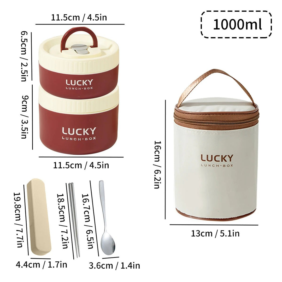 Lunch Box Isotherme Ronde en Acier Inoxydable Kalinatur