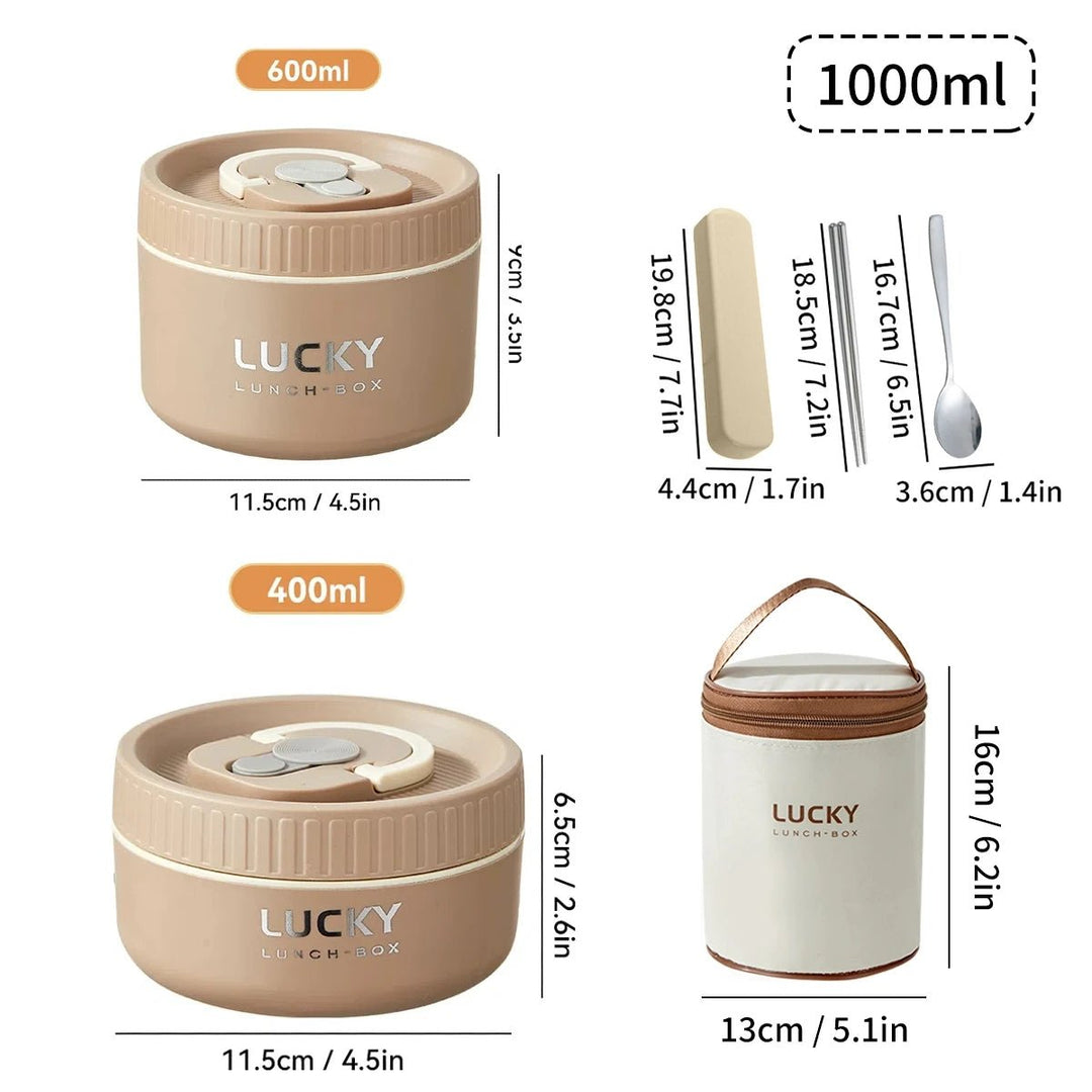 Lunch Box Isotherme Ronde en Acier Inoxydable Kalinatur