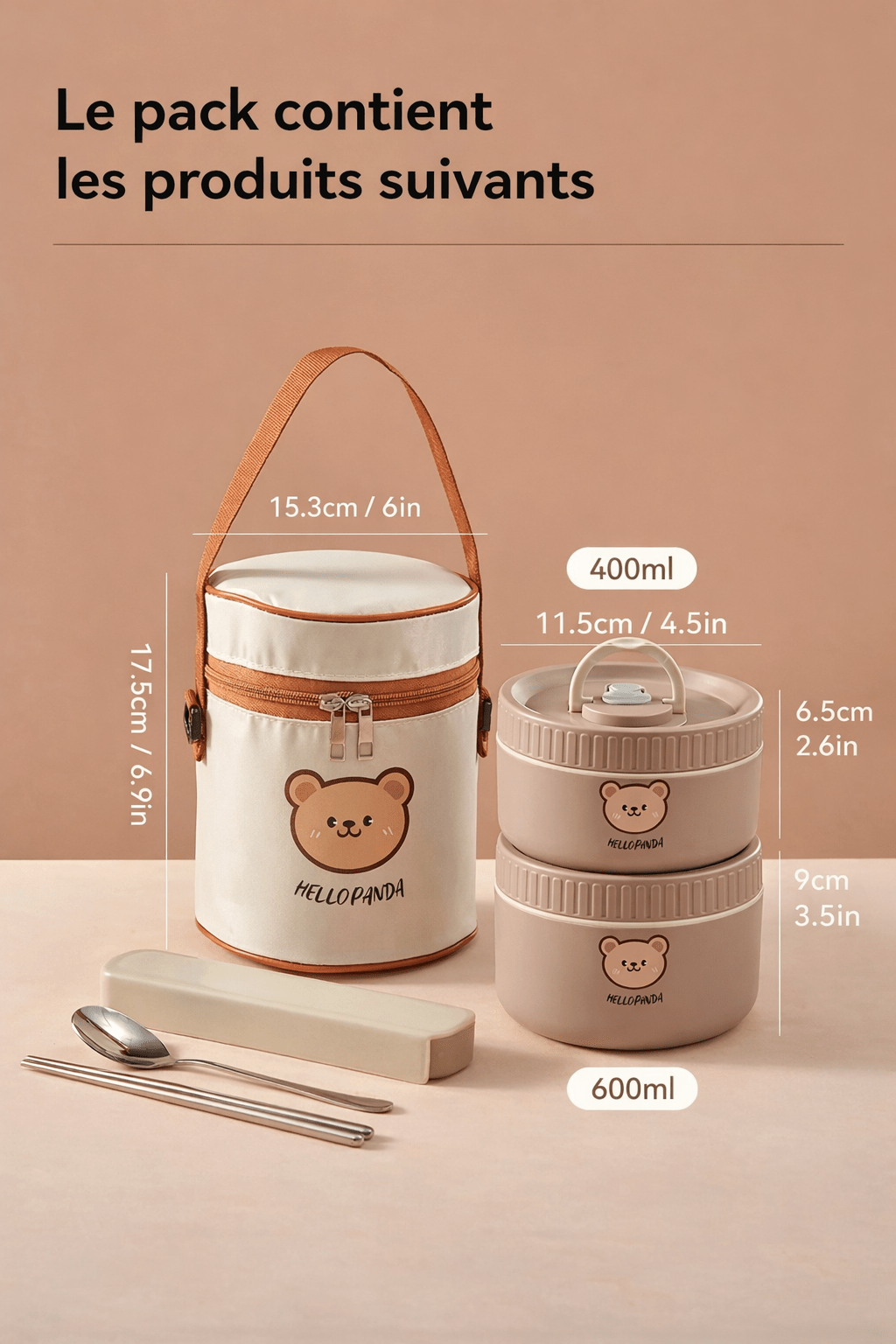 Lunch Box Thermos en Acier Inoxydable Isotherme Étanche 400 à 2000 ml Kalinatur