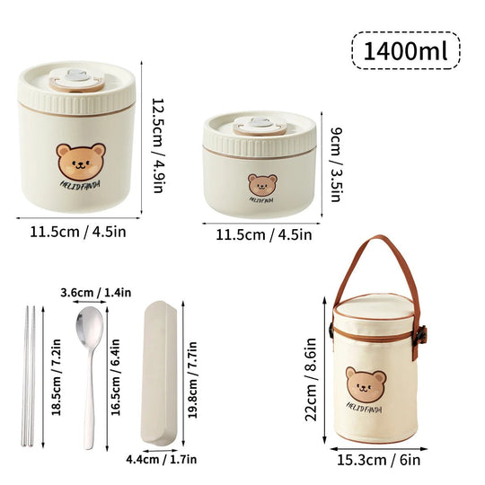 Lunch Box Thermos en Acier Inoxydable Isotherme Étanche 400 à 2000 ml Kalinatur