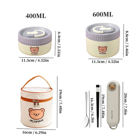Lunch Box Thermos en Acier Inoxydable Isotherme Étanche 400 à 2000 ml Kalinatur