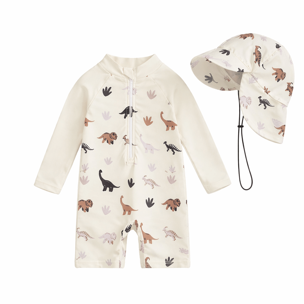 Maillot de bain bebe anti-UV manches longues avec chapeau Kalinatur