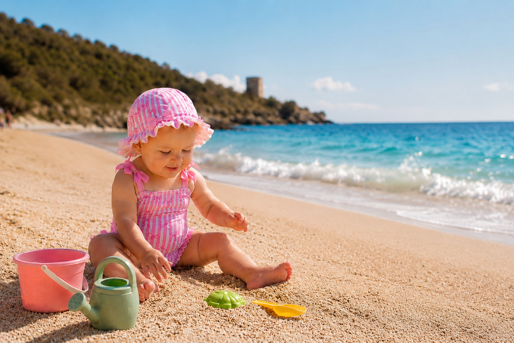Maillot de bain bébé fille 2 pièces anti-UV