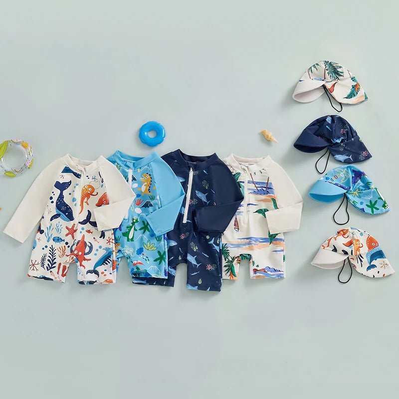 Maillot de bain bébé garçon anti-UV manches longues Kalinatur
