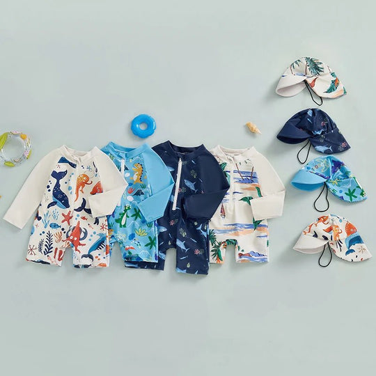 Maillot de bain bébé garçon anti-UV manches longues Kalinatur