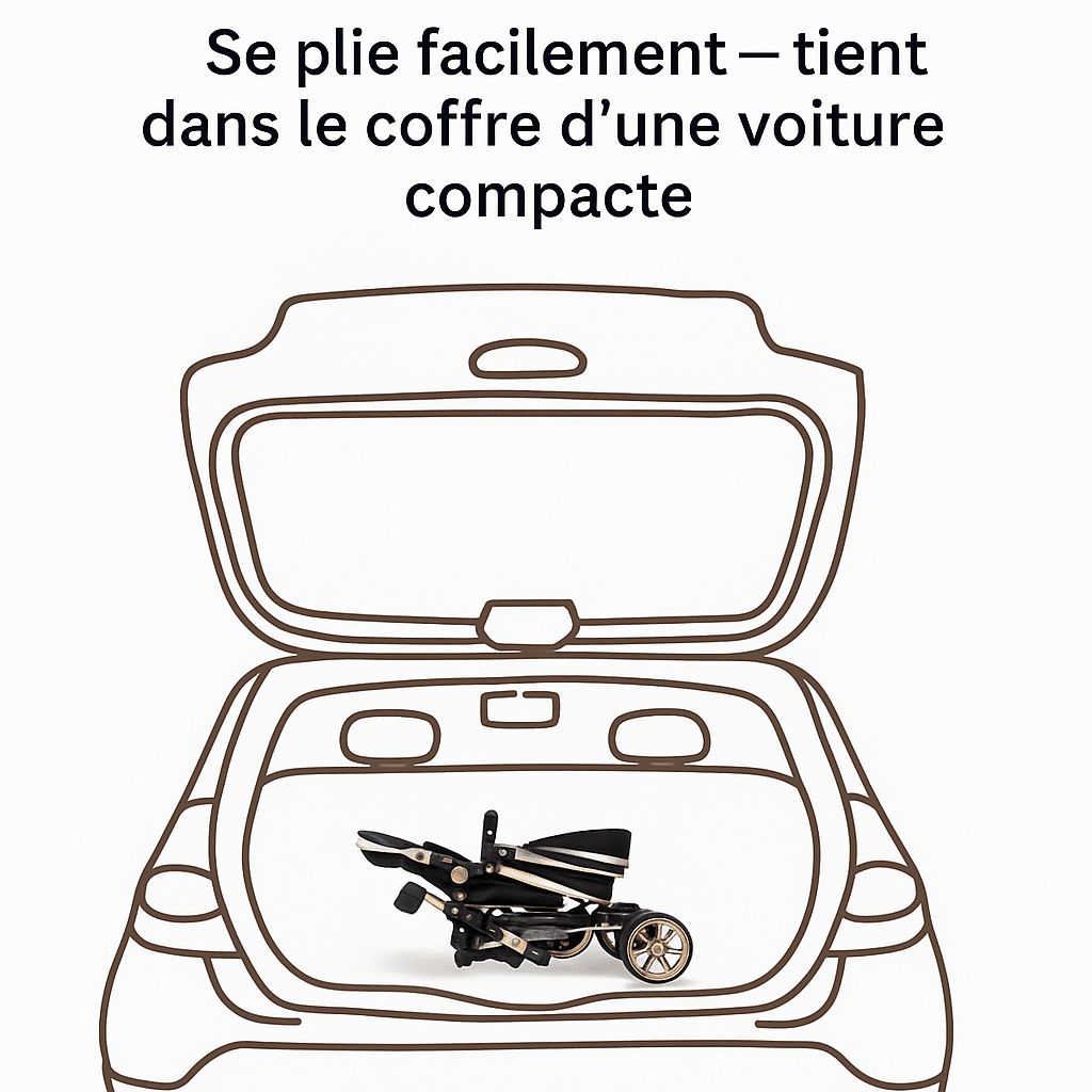 Kalinatur™ 3-in-1 Baby Stroller – Lightweight, Foldable and Comfortable from Birth