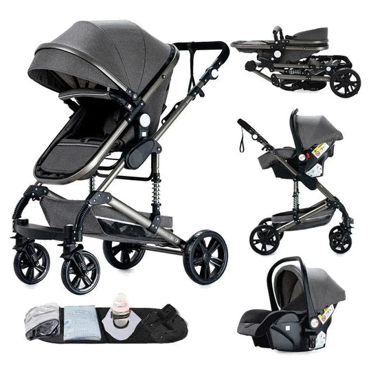 Kalinatur™ 3-in-1 Baby Stroller – Lightweight, Foldable and Comfortable from Birth