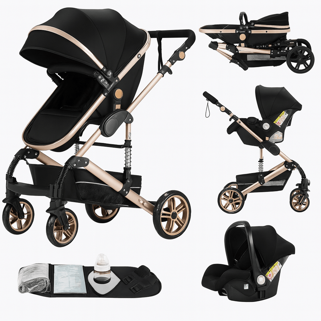 Kalinatur™ 3-in-1 Baby Stroller – Lightweight, Foldable and Comfortable from Birth