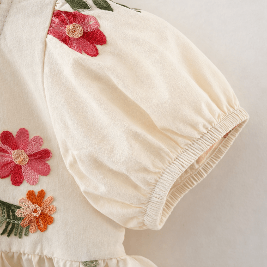 manche élastique robe bébé fille élégante
