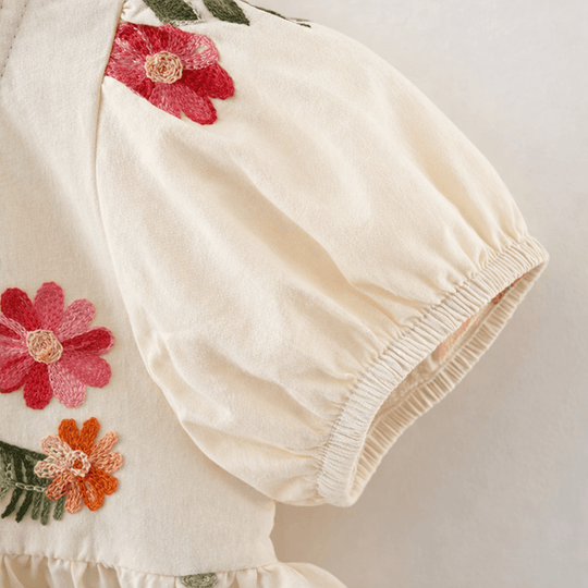 manche élastique robe bébé fille élégante
