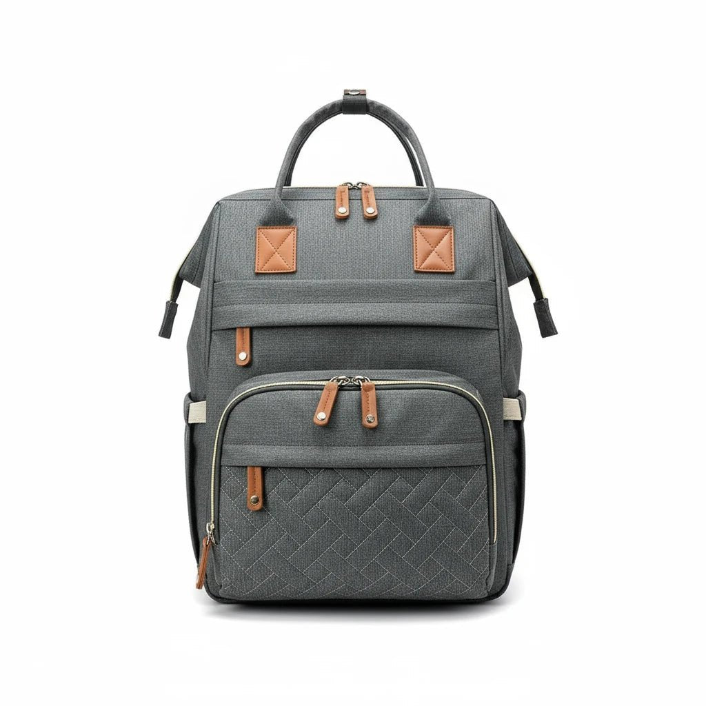 Sac à dos à langer gris foncé imperméable et élégant pour parents – Kalinatur