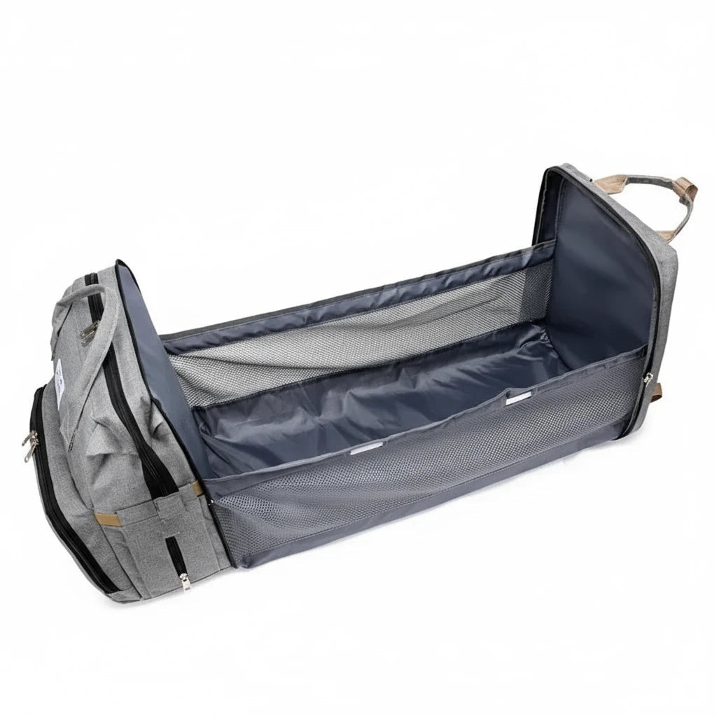 Diaper Bag with Integrated Baby Bed – Large Capacity, Insulated Pockets and Waterproof Fabric | Kalinatur™