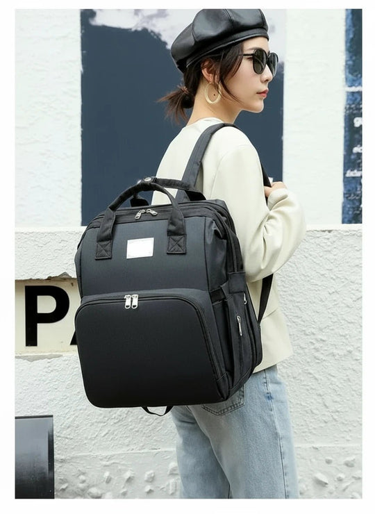 Diaper Bag with Integrated Baby Bed – Large Capacity, Insulated Pockets and Waterproof Fabric | Kalinatur™