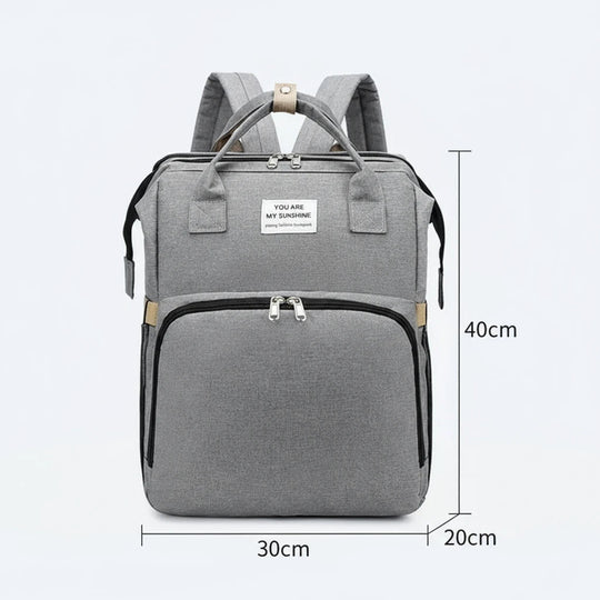 Diaper Bag with Integrated Baby Bed – Large Capacity, Insulated Pockets and Waterproof Fabric | Kalinatur™