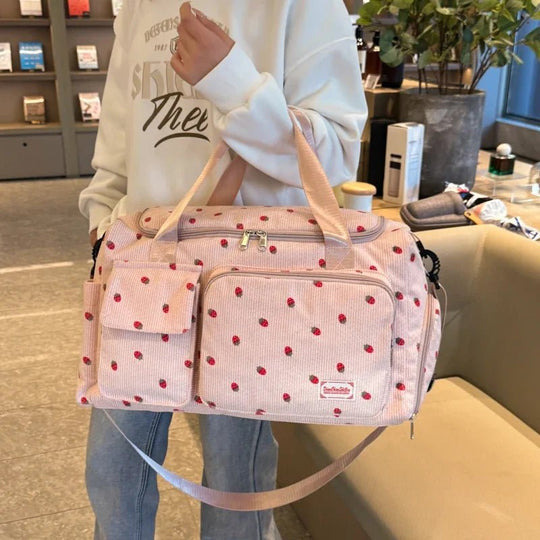Sac à langer de Voyage en Velours Côtelé   | Kalinatur™ Kalinatur