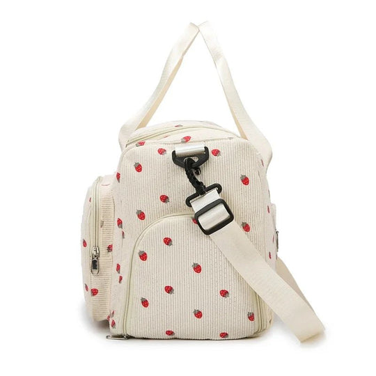 2025 Corduroy Travel Diaper Bag – Large Capacity, Shoe Compartment, Chic &amp; Casual Style | Kalinatur™ 