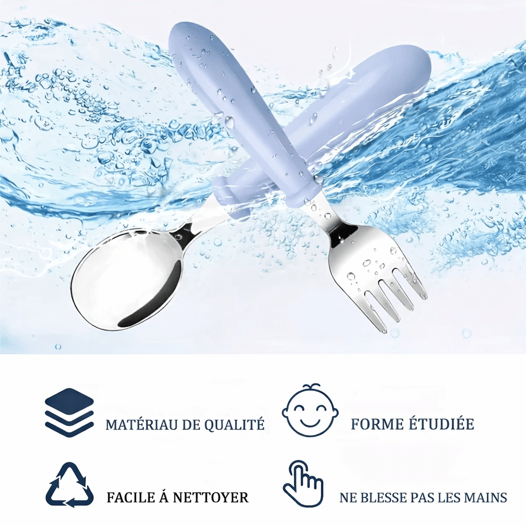 Set de 6 Couverts Bébé en Acier Inoxydable Kalinatur