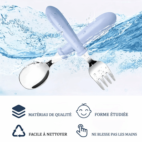 Set de 6 Couverts Bébé en Acier Inoxydable Kalinatur