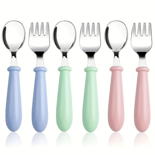 Set de 6 Couverts Bébé en Acier Inoxydable Kalinatur