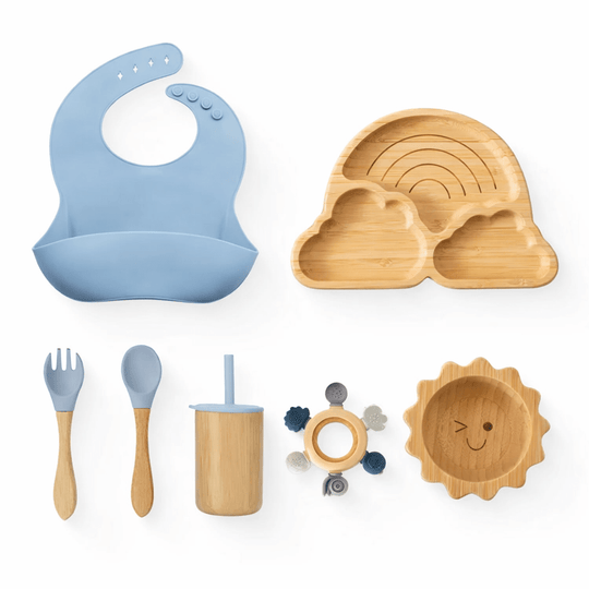 Set Repas Bébé Dinosaure en Silicone et Bambou Kalinatur