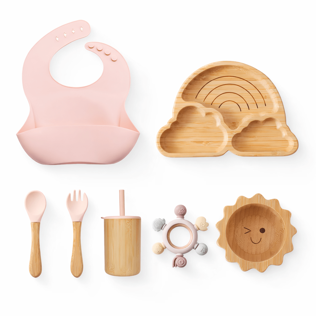 Set Repas Bébé Dinosaure en Silicone et Bambou Kalinatur
