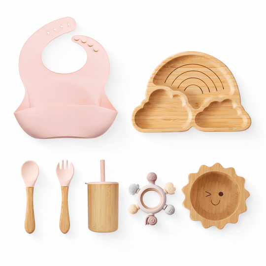 Set Repas Bébé Dinosaure en Silicone et Bambou Kalinatur