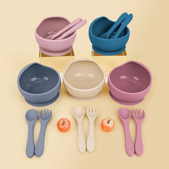 Set Repas Bébé en Silicone 3 Pièces avec Ventouse Kalinatur