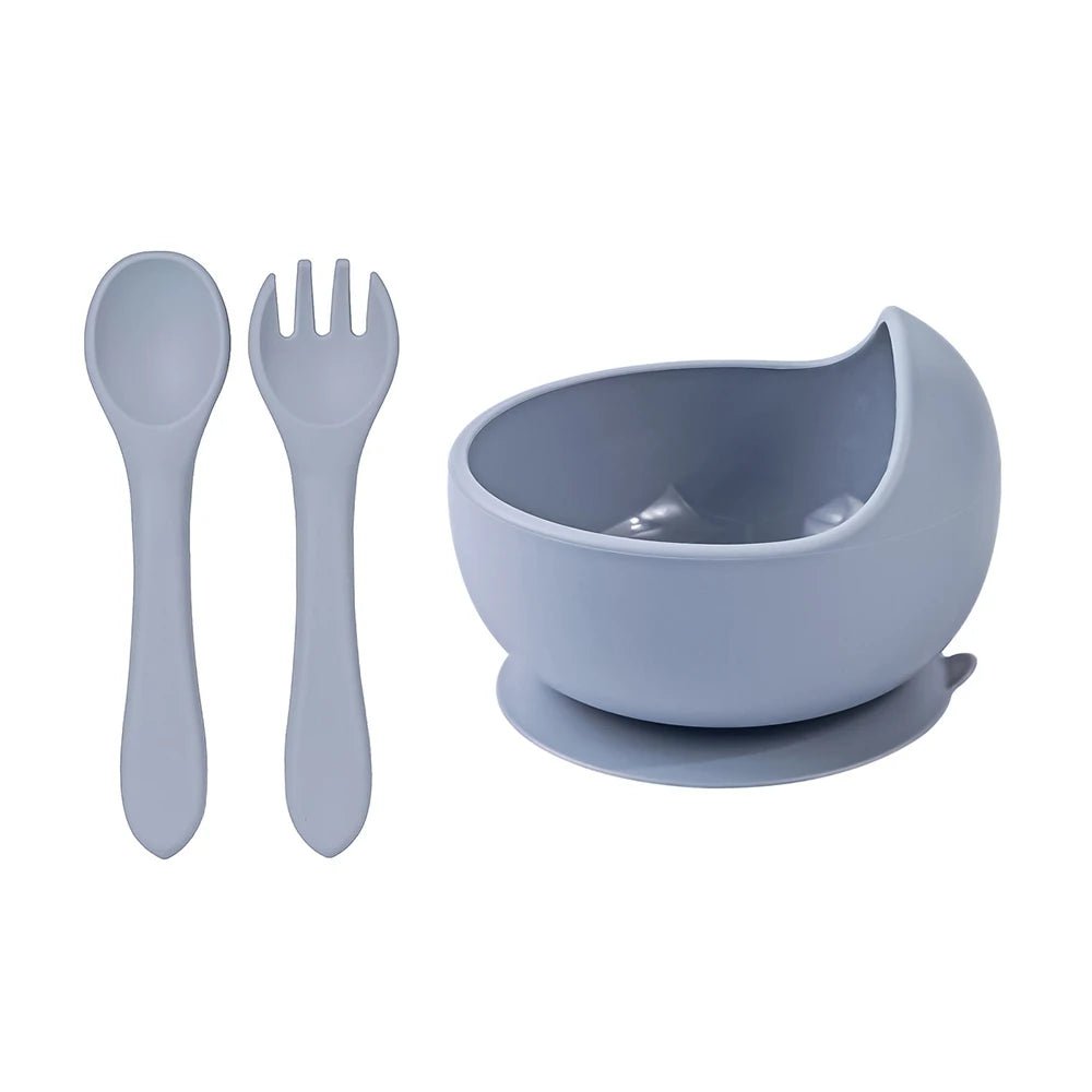 Set Repas Bébé en Silicone 3 Pièces avec Ventouse Kalinatur
