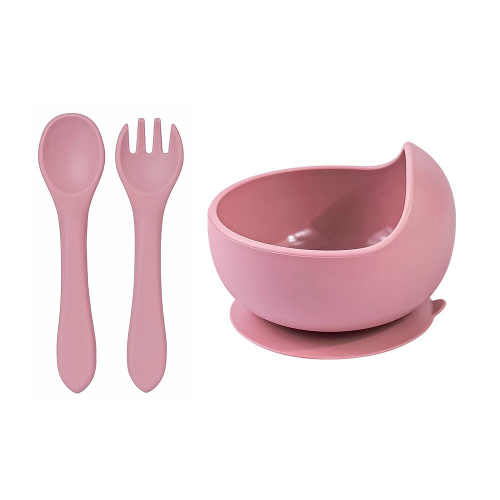 Set Repas Bébé en Silicone 3 Pièces avec Ventouse Kalinatur