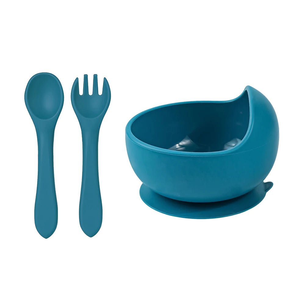 Set Repas Bébé en Silicone 3 Pièces avec Ventouse Kalinatur