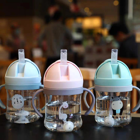 Tasse d’Apprentissage 250 ml Kalinatur™ | Gobelet Paille Anti-Fuite, Sans BPA