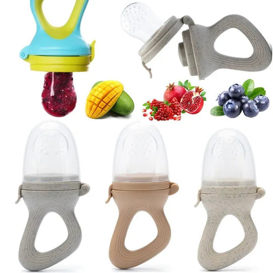 Tétines Mange-Fruits Bébé Silicone avec Couvercle – Tétine d’Alimentation kalinatur™