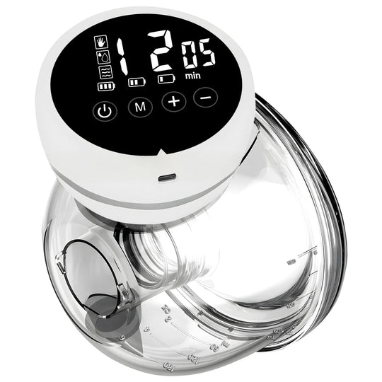 Tire-lait électrique mains libres avec écran LED affichage digital, niveaux réglables et modes multiples, portable et silencieux