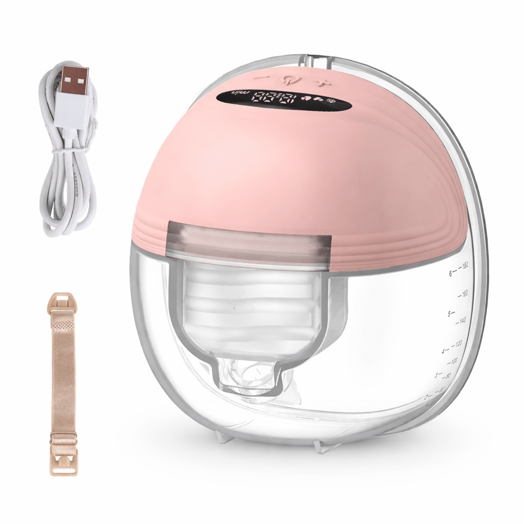 Tire-lait électrique mains libres portable avec câble USB et sangle, design compact, silencieux et facile à utiliser