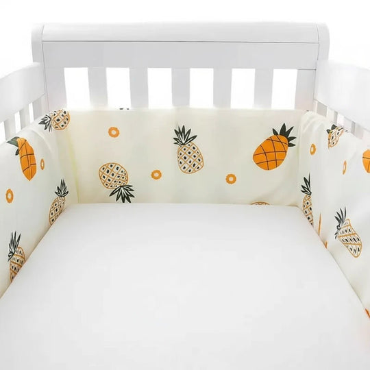 Protector de cuna estampado para bebé – Algodón suave y lavable