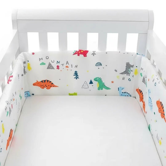 Protector de cuna estampado para bebé – Algodón suave y lavable