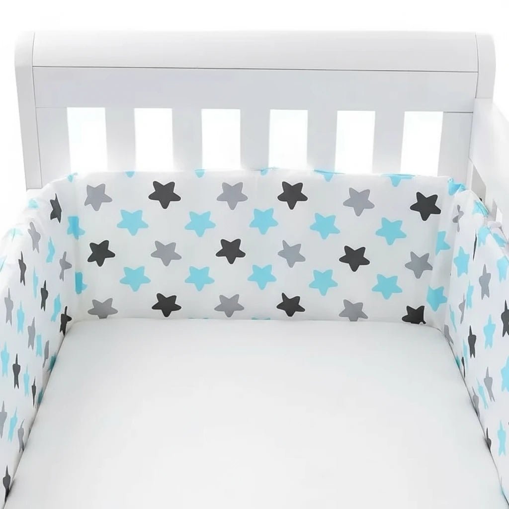 Protector de cuna estampado para bebé – Algodón suave y lavable