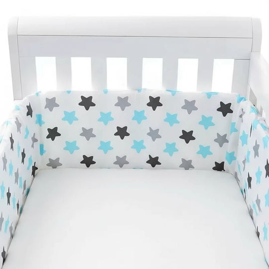 Protector de cuna estampado para bebé – Algodón suave y lavable